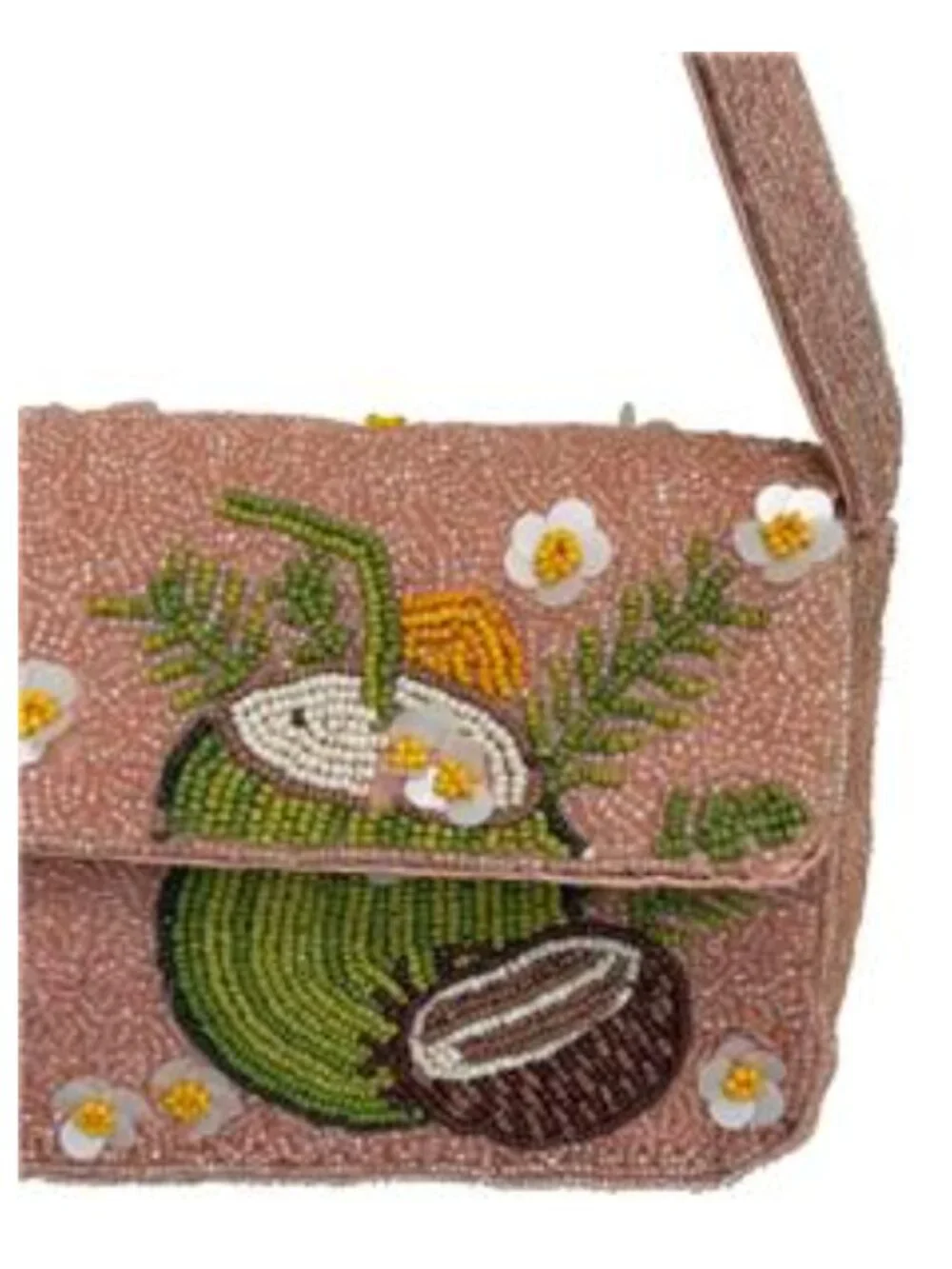 Sol and Mer Beaded Bag Tropical Coconut Cocktail Drink & Coin Purse Set NWT